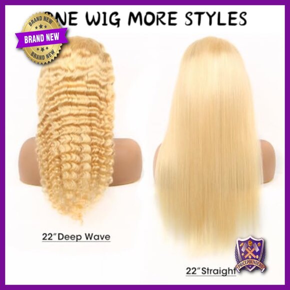30 Inch Human Hair Lace Front Wig 200% Density Deep Wave Pre Plucked